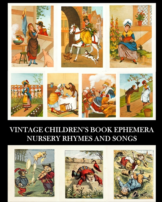 Vintage Children's Book Ephemera: Nursery Rhymes and Songs: Over